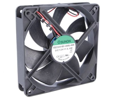 DC-fläkt 120x120x25mm 24Vdc