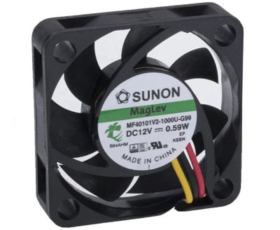 DC-enhetsfläkt med varvtalsmätare 40x40x10mm 12Vdc (MF40101V2-1000U-G99)