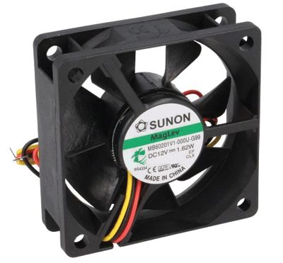 DC-enhetsfläkt med varvräknare 60x60x20mm 12Vdc (MB60201V1-000U-G99)