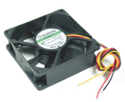 DC-fläkt med varvtalsmätare 80x80x25mm 12Vdc