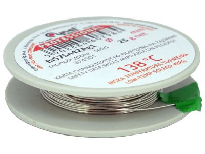 Blyfri lödtenn Bi57/Sn42/Ag1 1,25 mm 25 g