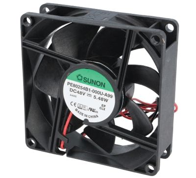 DC-fläkt 80x80x25mm 48Vdc