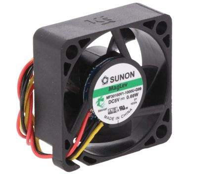 DC-fläkt med varvtalsmätare 30x30x10mm 5Vdc