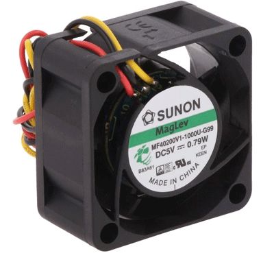 DC-fläkt med varvtalsmätare 40x40x20mm 5Vdc