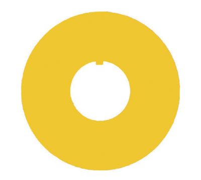 Skylt utan text 60mm för L21-seriens strömbrytare gul (LWE16)