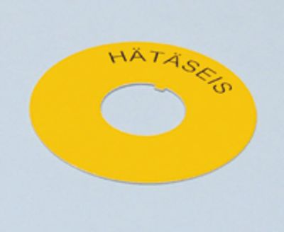 NÖDSTOPPSkylt för L21-seriens strömbrytare på finska (LWE16700)