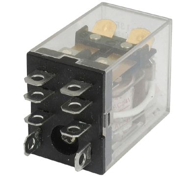 Effektrelä 2-växlande kontakter 12Vdc 10A