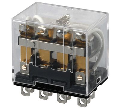 Effektrelä 4-växlingskontakter 24Vac 10A