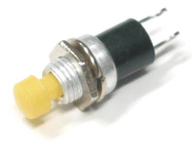 Knapp, självåterställande 1xAV-(PÅ), 1A 125V, gul Knapp, självåterställande 1xAV-(PÅ), 1A 125V, gul