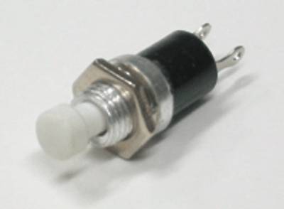 Tryckknapp, självåterställande 1xAV-(PÅ), 1A 125V, vit Tryckknapp, självåterställande 1xAV-(PÅ), 1A 125V, vit