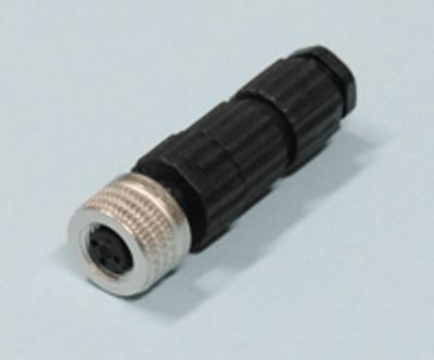 Sensoranslutning M8 rak kabelkontakt 3-polig hona