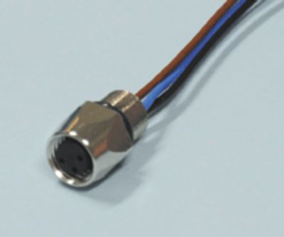 Sensoranslutning M8 panelmontering 3-polig hona