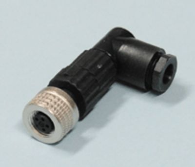 Sensoranslutning M8 vinklad kabelkontakt 4-polig hona