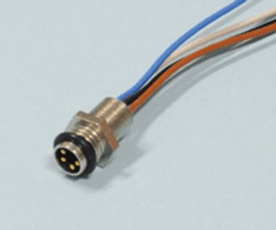 Sensoranslutning M8 panelmontering 4-polig hane