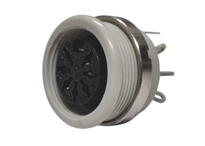 DIN-chassikontakt med gänga 7-polig *