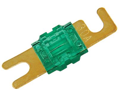 Mini-ANL-säkring förgylld 30A 32Vdc grön (ZH274-S-G-30) *