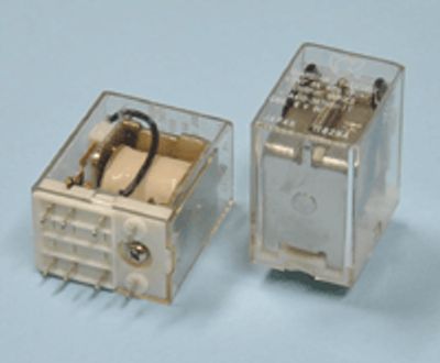 Effektrelä 2-växlande kontakter 6Vdc 5A