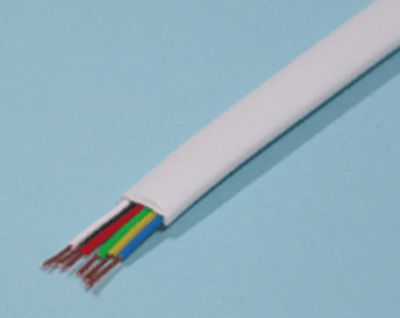 MODULAR-kabel 6-polig vit