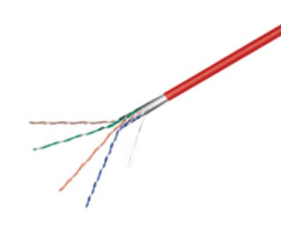 LAN-kabel Cat5e (patch) F/UTP röd 100m/rulle