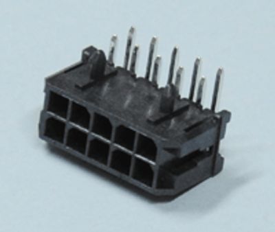 Chassikontakt för kretskort Micro-Fit hane vinklad 10-polig