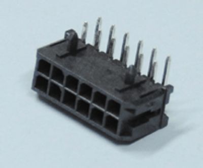 Chassikontakt för kretskort Micro-Fit hane vinklad 12-pol.