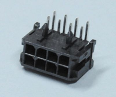 Chassikontakt för kretskort Micro-Fit hane vinklad 8-polig