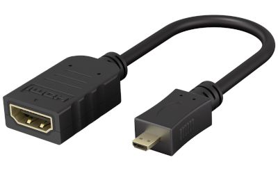 Adapterkabel micro-HDMI hane/HDMI hona 0,2m