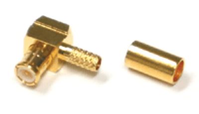 MCX-kontakt hane/vinkel press RG-174U