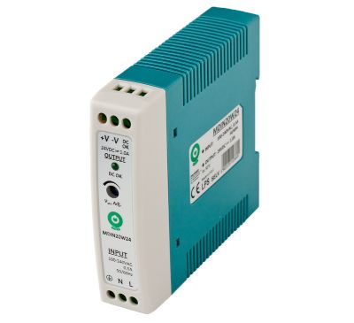 Strömkälla för hakmaskin DIN-skena 24Vdc 1A 20W