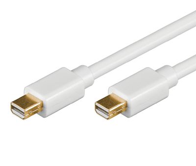 Mini-DisplayPort anslutningskabel vit 5m *