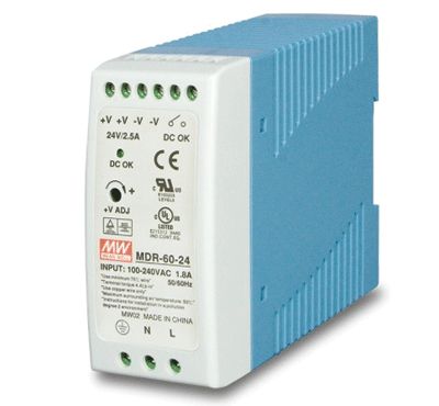 Kvarnströmförsörjning för DIN-skena 24Vdc 2,5A 60W