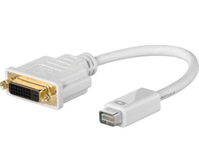Mini-DVI/DVI-D-adapter Full-HD vit 0,15m *