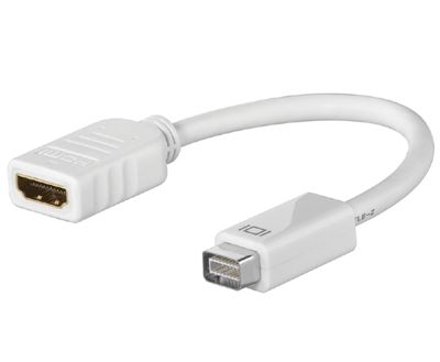 Mini-DVI/HDMI-adapter Full-HD vit 0,1m