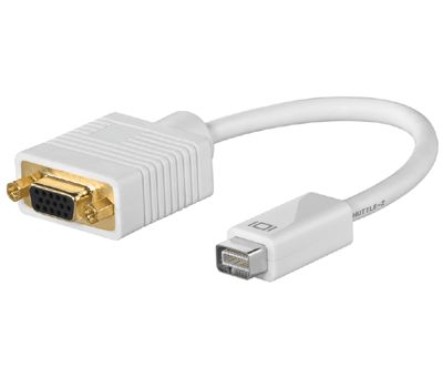 Mini-DVI/VGA-adapter vit 0,1m *
