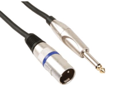 Ljudanslutningskabel 6,3 mm monoplugg/XLR-hane 1,5 m