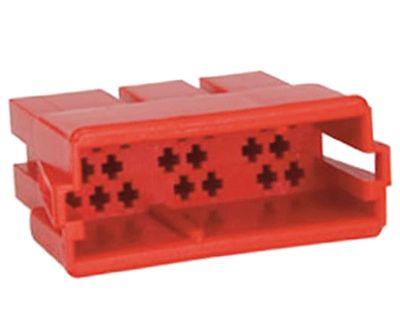 Mini-ISO-kontaktkropp 20-polig hane röd (331444)
