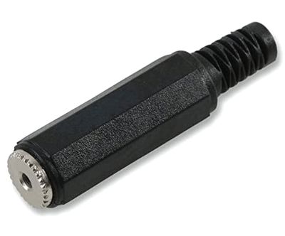 Förlängningsjack 2,5 mm mono plast svart