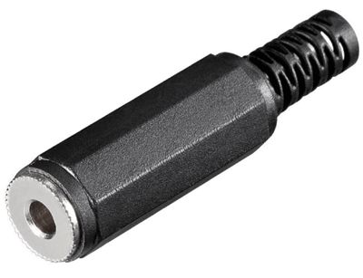 Förlängningskabel 3,5 mm mono plast svart