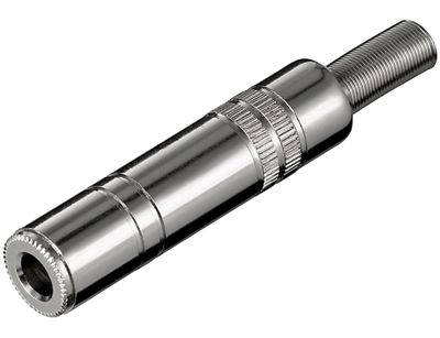Förlängningsjack 6,3 mm mono metall