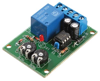 Byggsats med justerbar timer och reläutgång