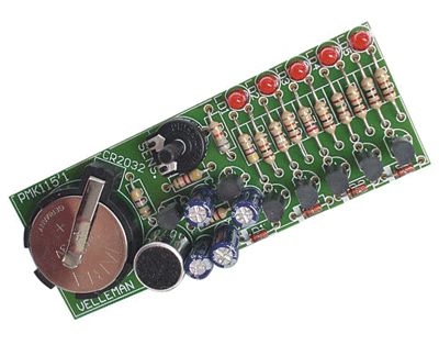 Byggsats ljudnivåmätare (VU) med lysdioder