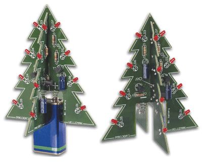 Blinkande julgran 3D (byggsats)