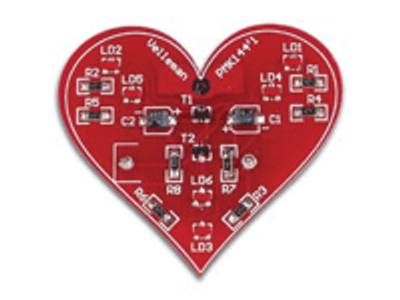 Blinkande hjärta med ytmonterade lysdioder