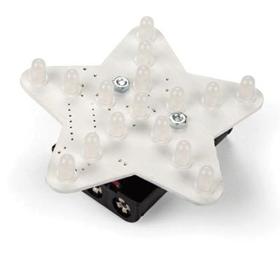 Byggsats blinkande LED-stjärna vit Byggsats blinkande LED-stjärna vit