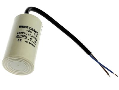 Motorkondensator med kablar 2,5uF 450Vac