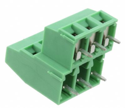 Anslutningslist för kretskort 2x3-polig R-5,08 *