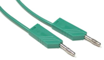 4 mm bananmätarkabel silikon 100 cm grön