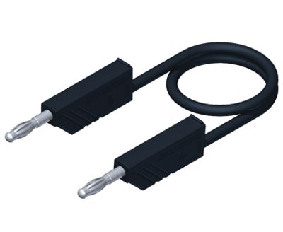 Bananmätkabel 4mm PVC svart 0,25m