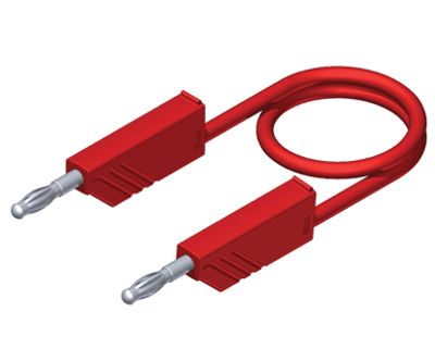 Bananmätkabel 4mm PVC röd 2m