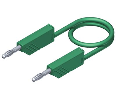 Bananmätkabel 4mm PVC grön 2m Bananmätkabel 4mm PVC grön 2m